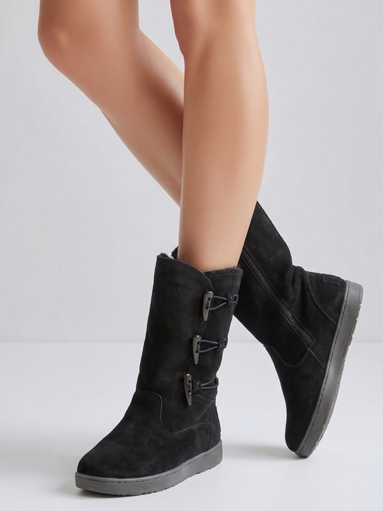 Aussie Merino Shoes - Aussie Merino Black Suede Boots W7 Almost New WBox